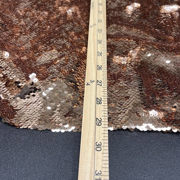 Roaman's Sequin Rose Gold Evening Blouse Sz 30W, glam cocktail party top - Picture 7 of 9